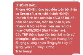 Tránh siêu bão Yagi, người lao động được làm việc online ngày thứ 7  第1张