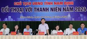 Chủ tịch UBND tỉnh Nam Định đối thoại với thanh niên  第1张